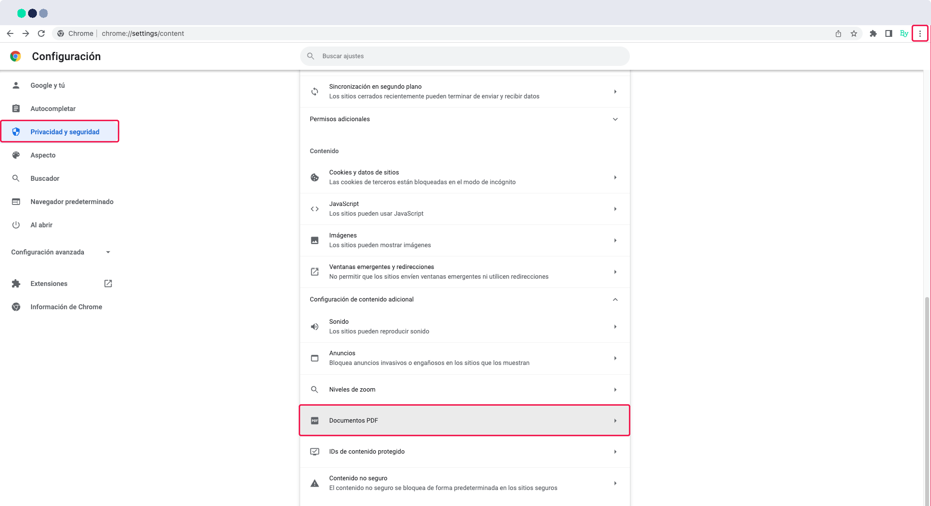 No puedo ver los PDF en mi navegador Google Chrome