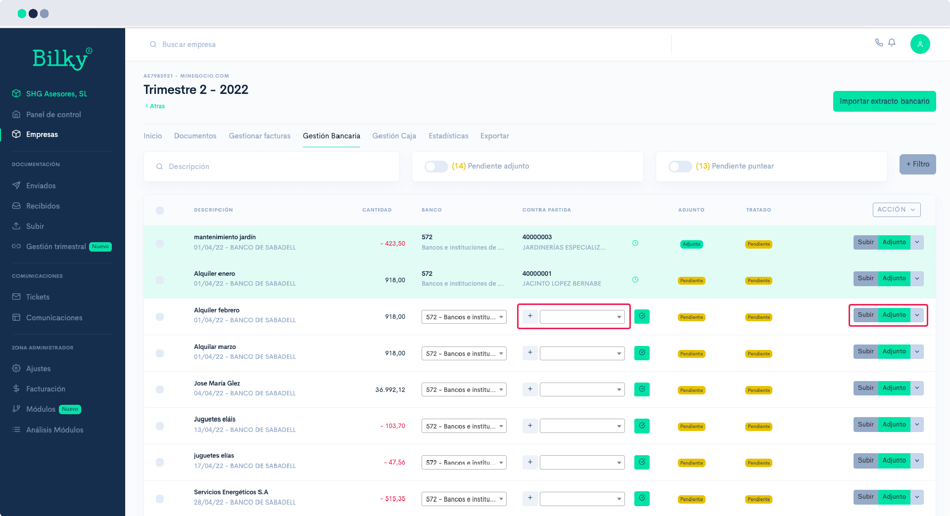 How can I add my client's bank transactions?
