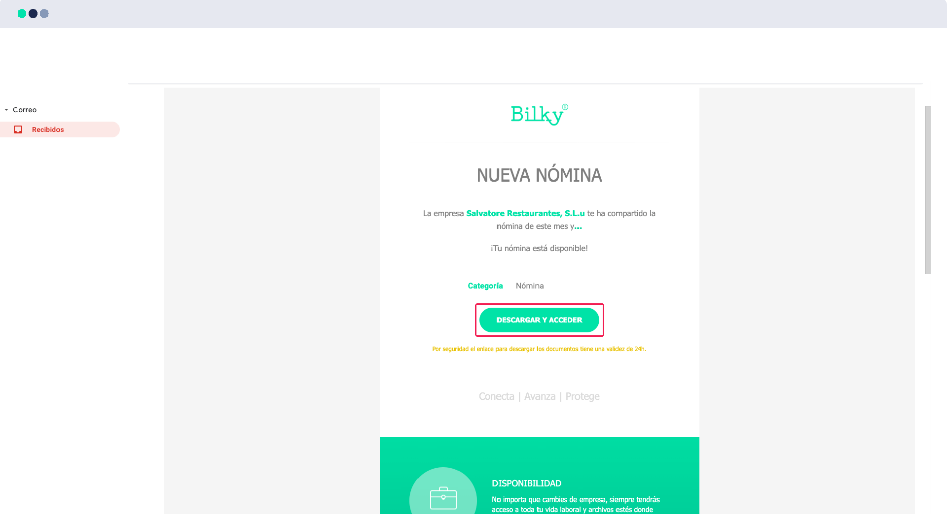 No puedo descargar mi nómina, me dice que el enlace está caducado. ¿Cómo puedo descargarla?
